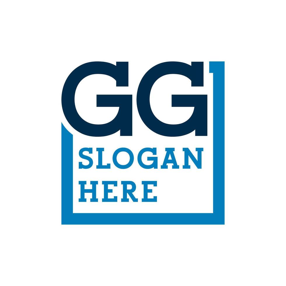 Minimal Initials Logo Letters G and G. GG Initial, GG Letter Logo vector