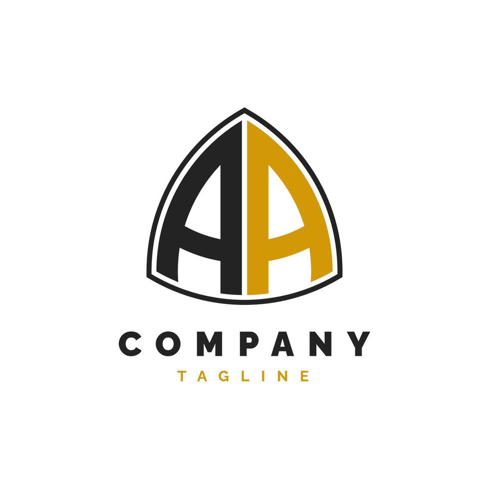 Initial Letter AA Logo Design. Alphabet AA Logo Template vector