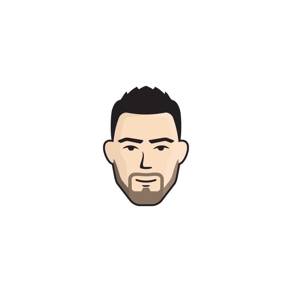 Man Face logo or icon design vector