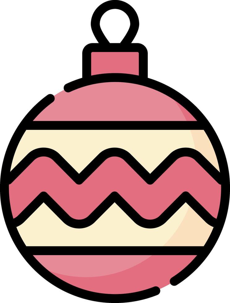 Gingerbread House Icon with Color and Outline - Decorative Holiday Design vector