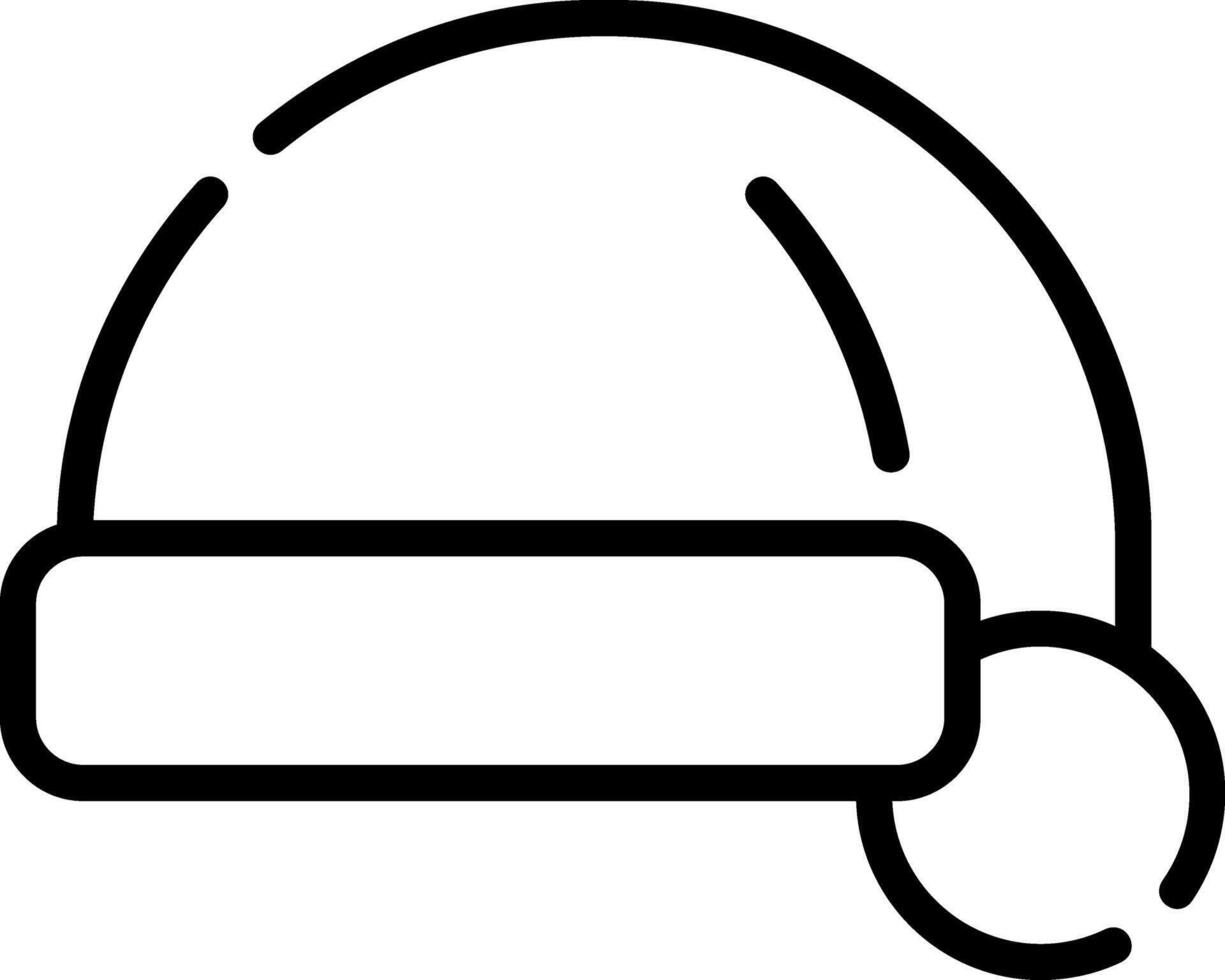 Santa Hat Outline Icon - Minimal Holiday Design vector