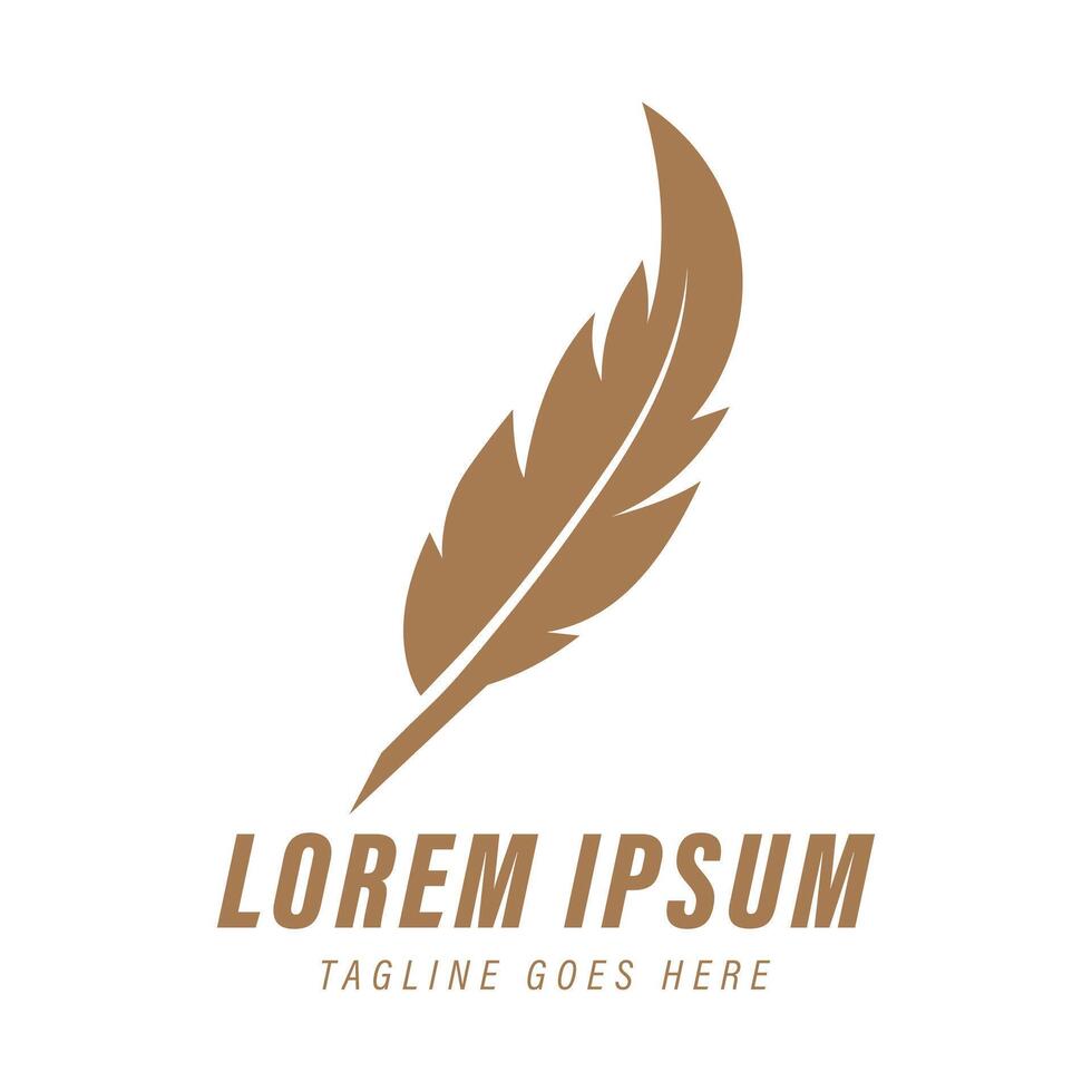 Simple Logo Illustration Feather icon template for graphic and web design. vector