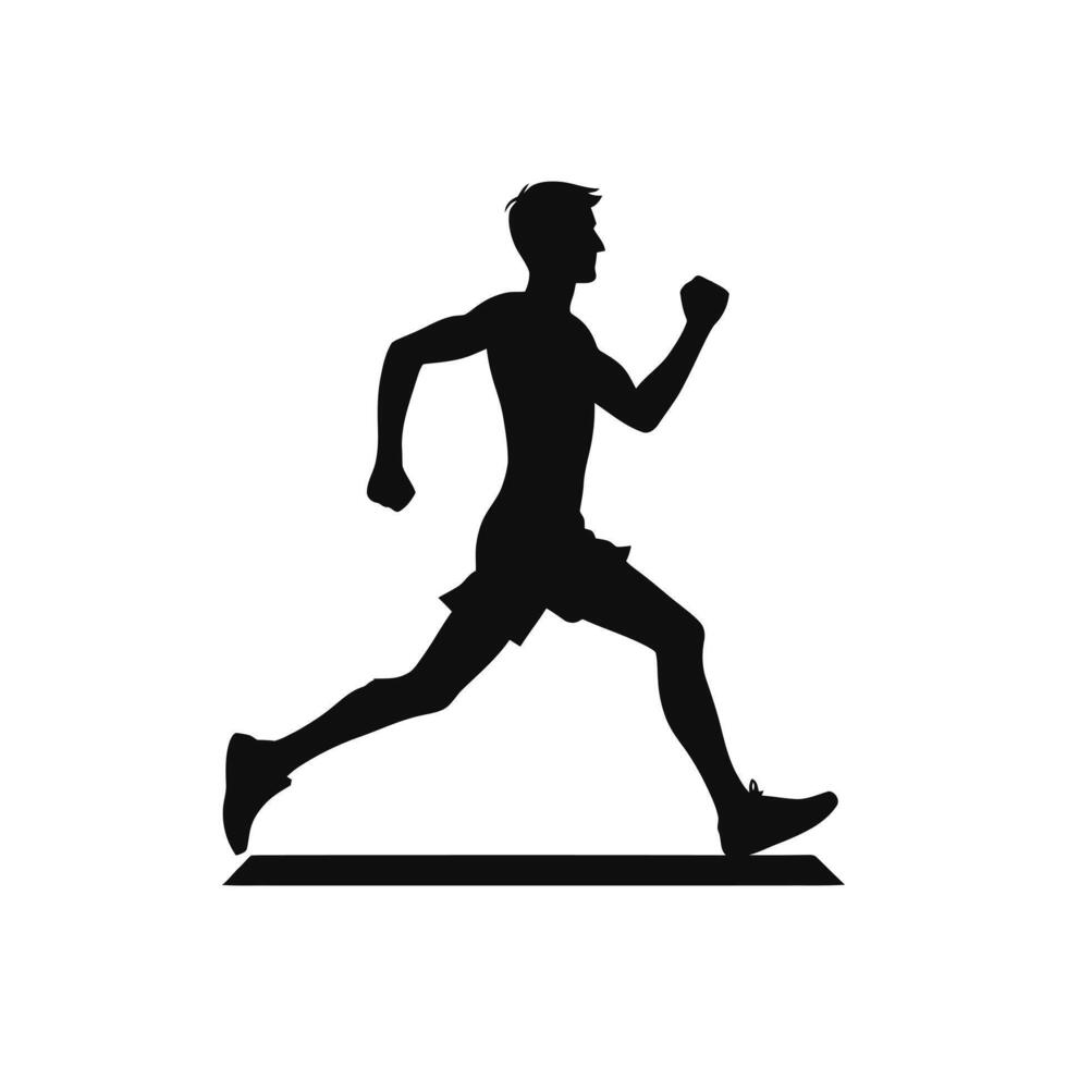Dynamic Male Runner Silhouette Ideal for Sport Illustration Needs vector
