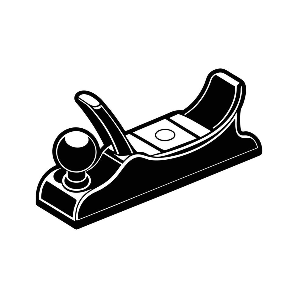 A black and white illustration of a plane vector