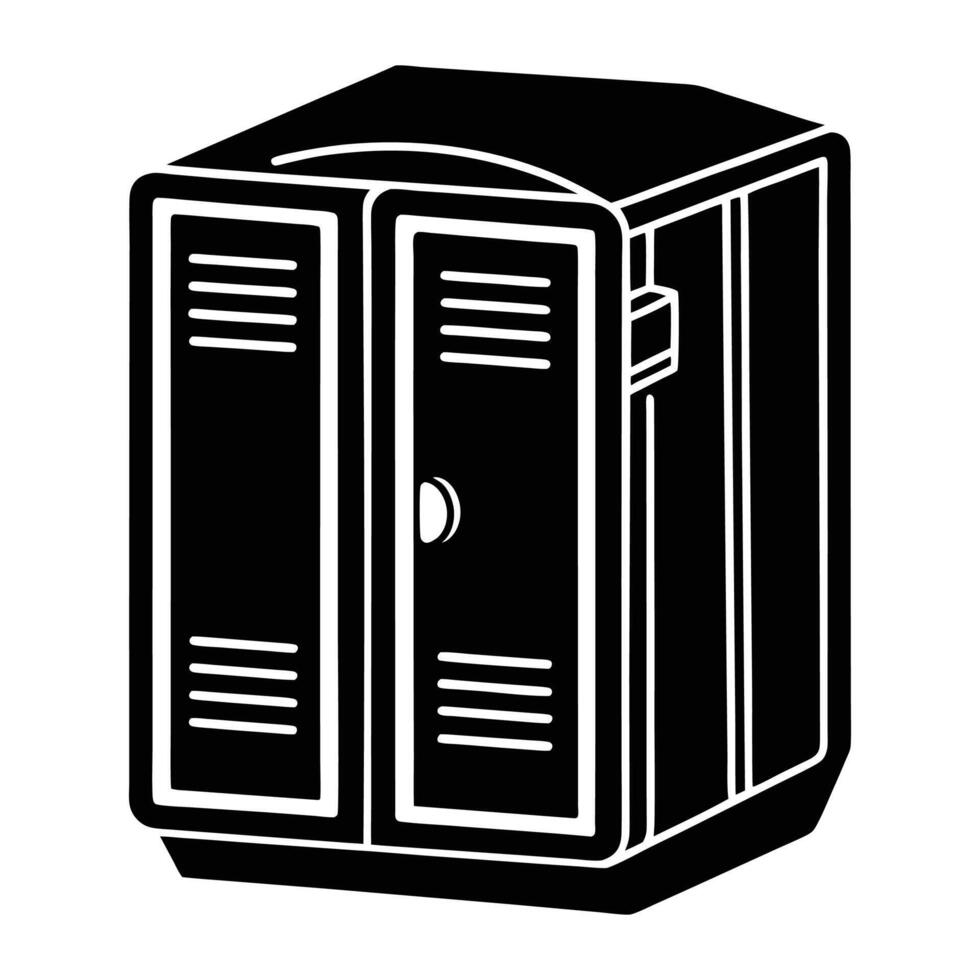 silhouette of a Stylish Locker Design vector