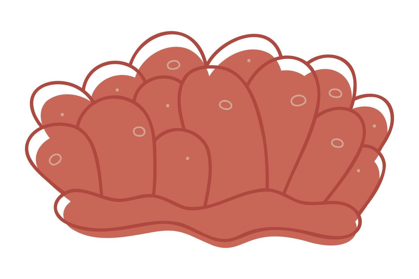 Clip art doodle coral color. Illustration for your projects. vector