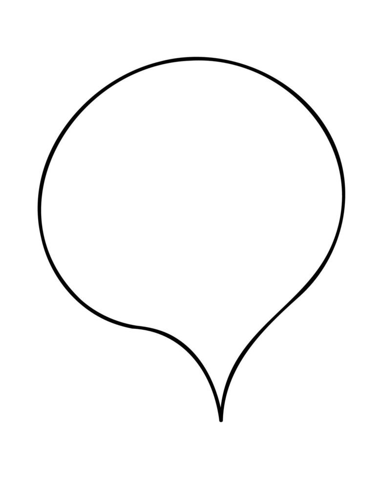 Oval dialog box hand draw. Doodle clip art illustration. vector