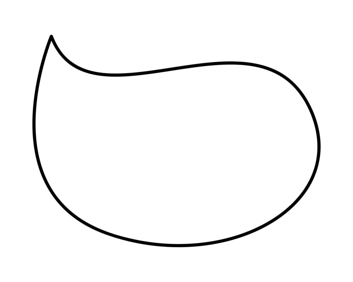 Doodle oval speech bubble hand draw. Clip art illustration. vector