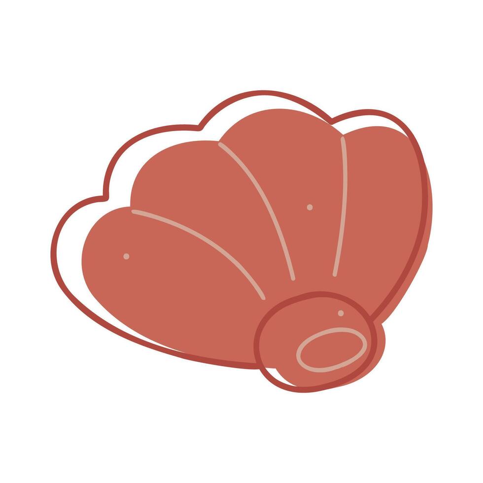 A small seashell color. Doodles clip art for your projects. vector