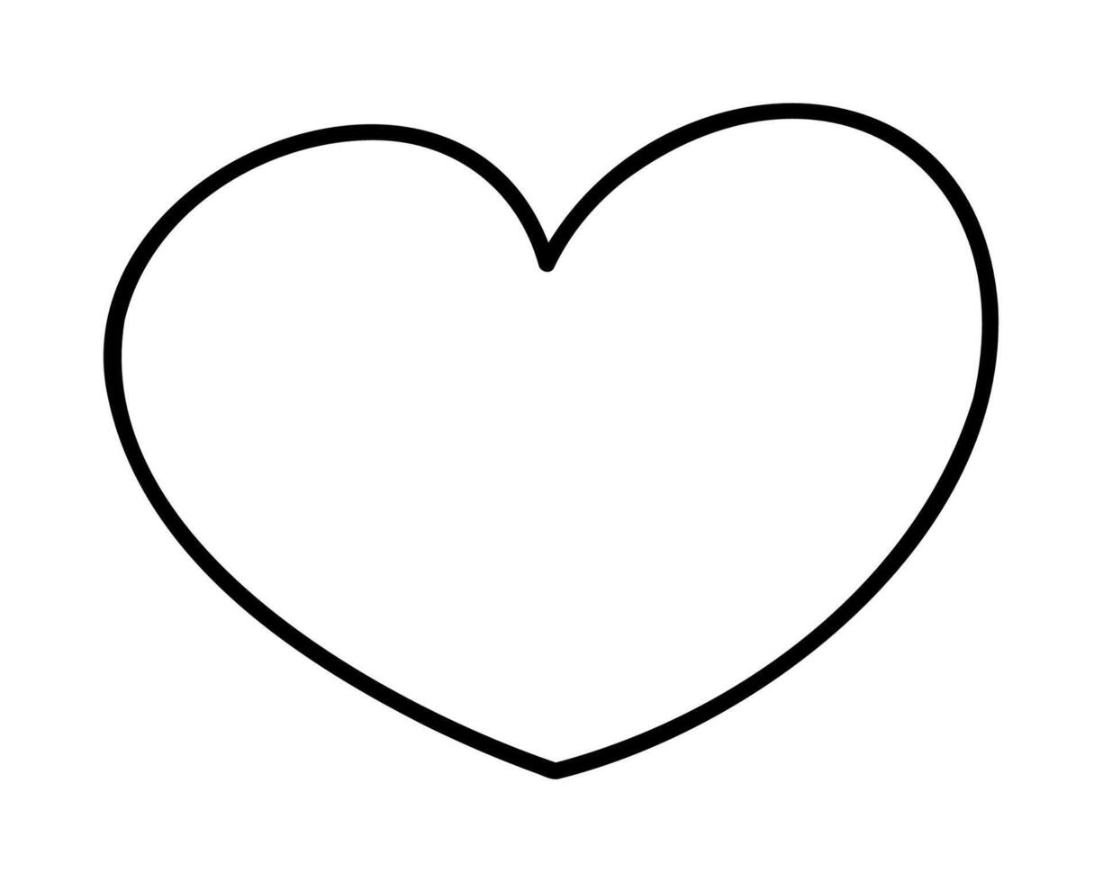 Simple hand draw heart. Clip art doodle illustration. vector