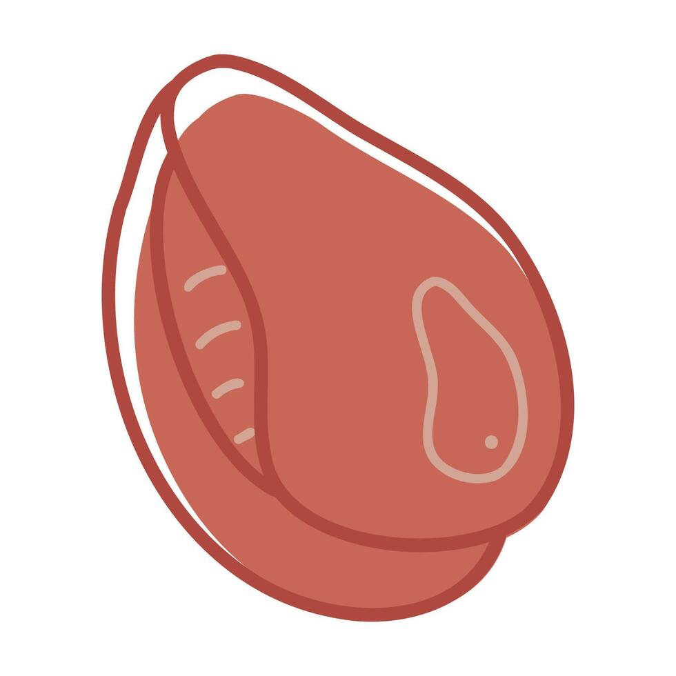 Doodle one seashell color. Clip art for your projects. vector