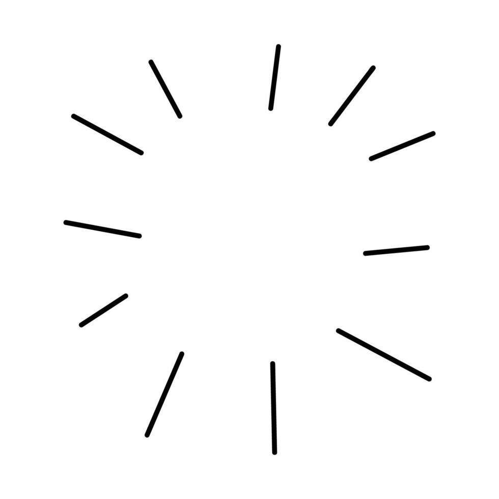 Dialog box in the form of sun rays. Doodle clip art illustration. vector