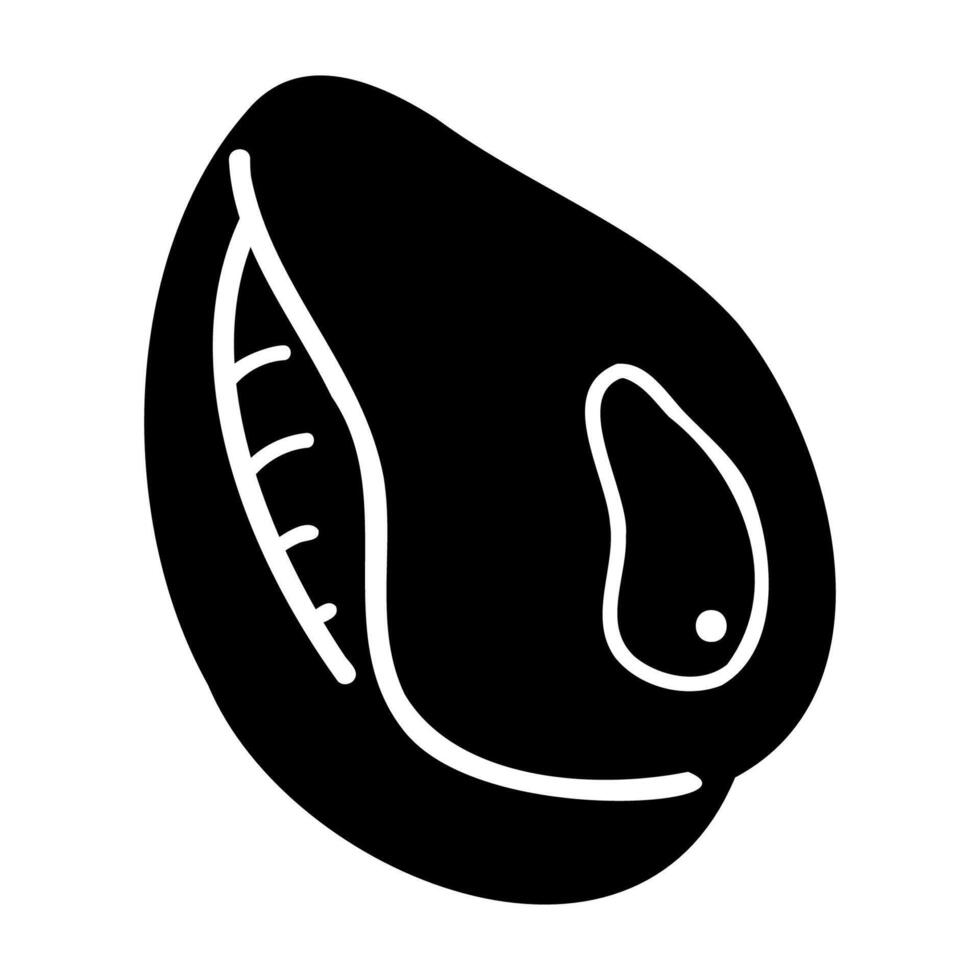 Doodle one seashell in black and white colors. Clip art for your projects. vector