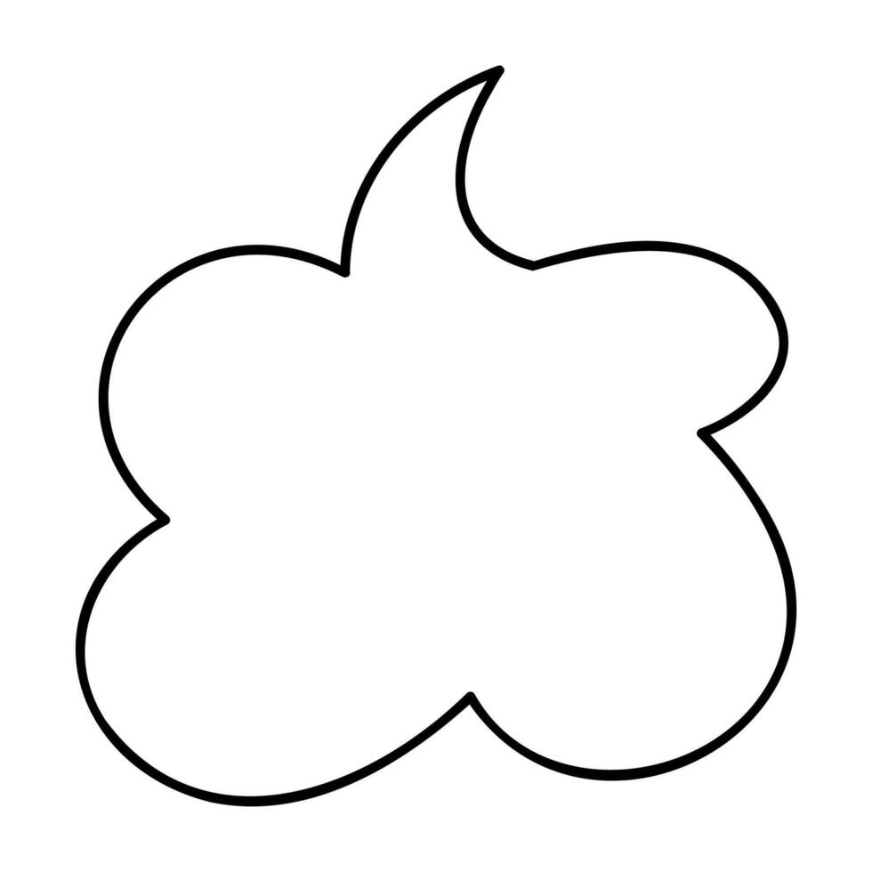 Cloud shape dialog box. Doodle clip art illustration. vector