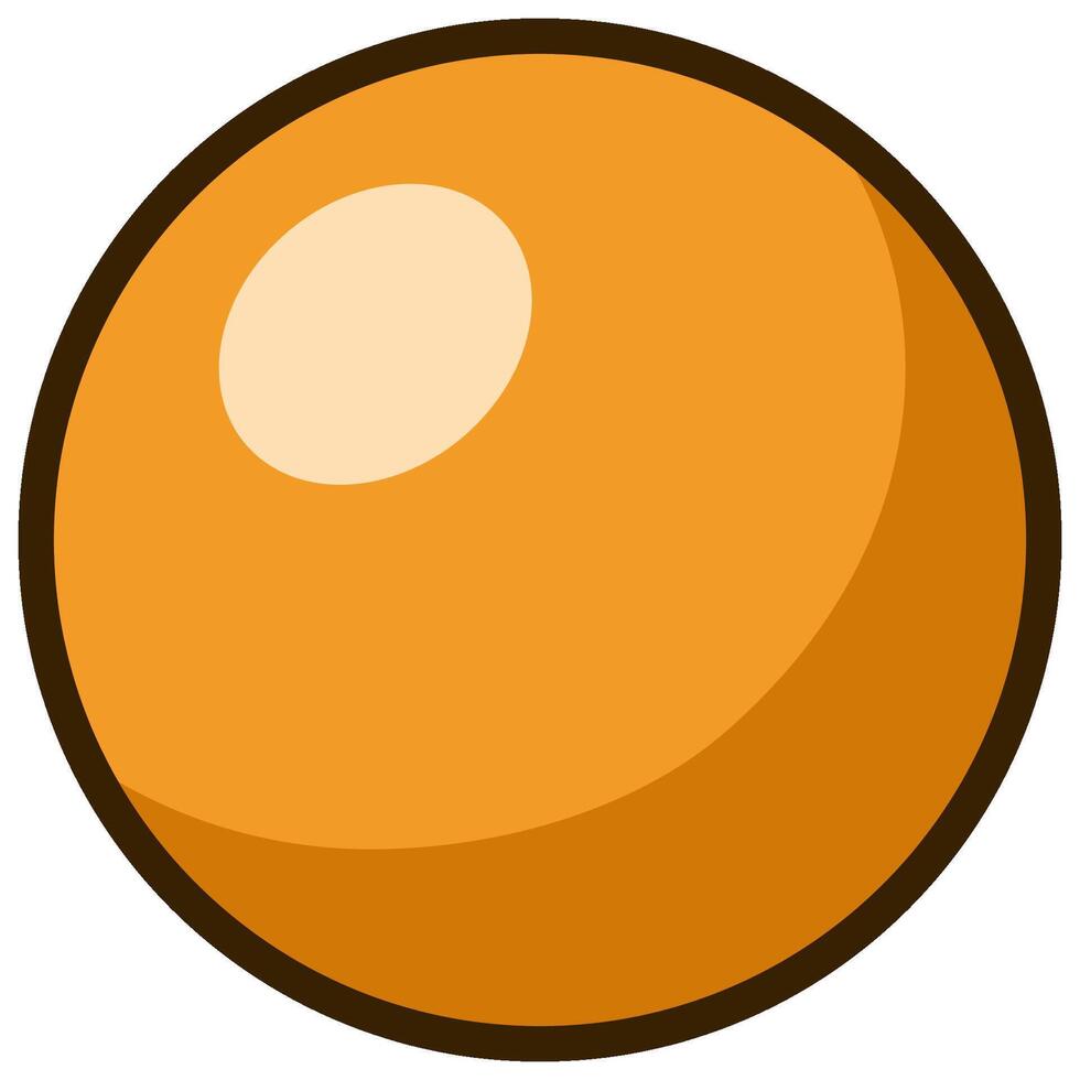 Yellow ball on white background vector