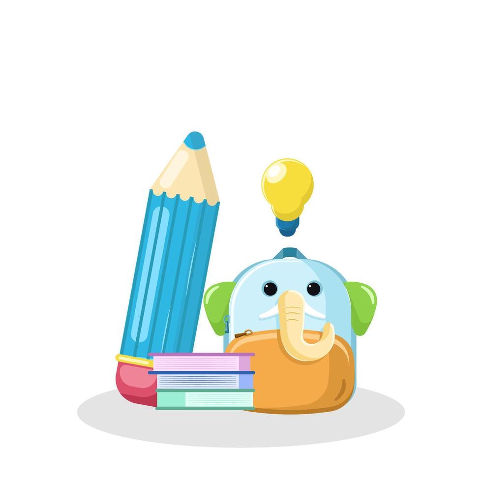 Flat illustration back to school property vector