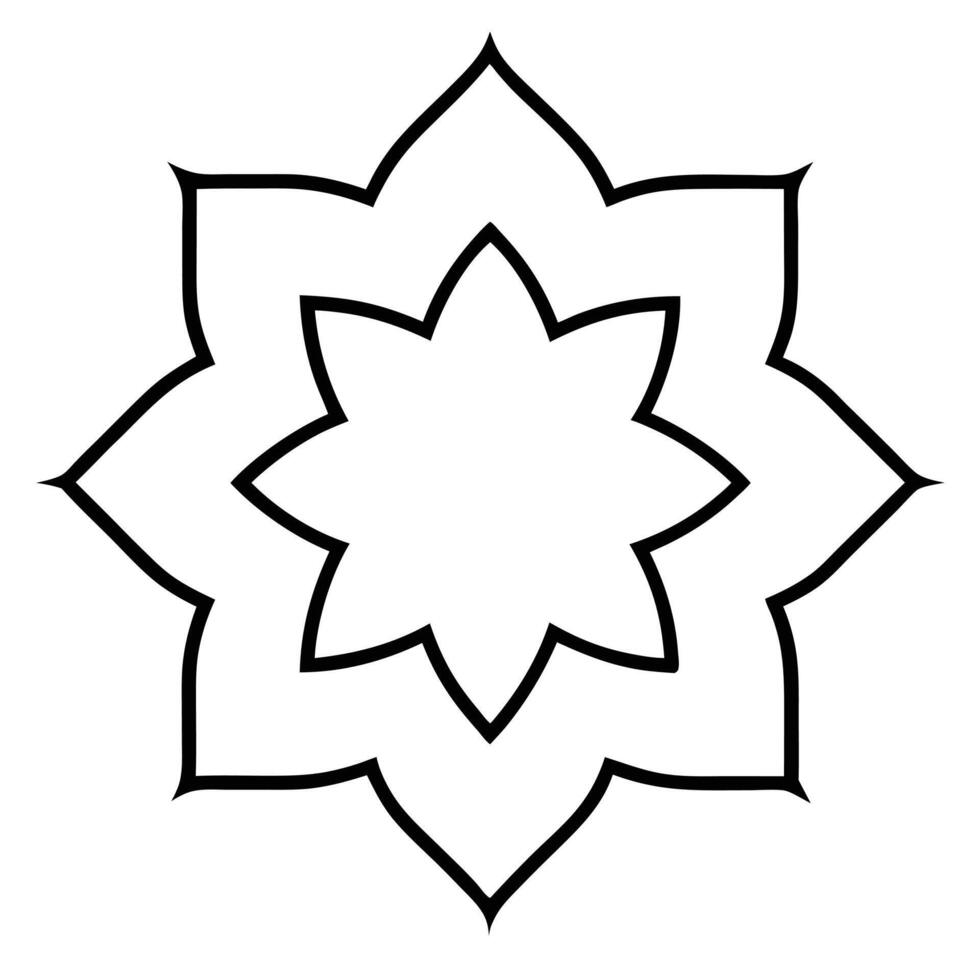 Abstract Mandala Ornament Inspired by Islamic Art vector