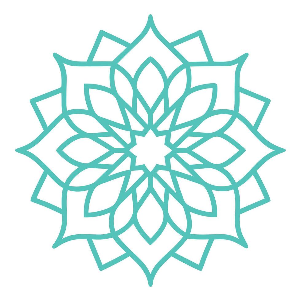 Modern Islamic Mandala with Sacred Floral Patterns vector
