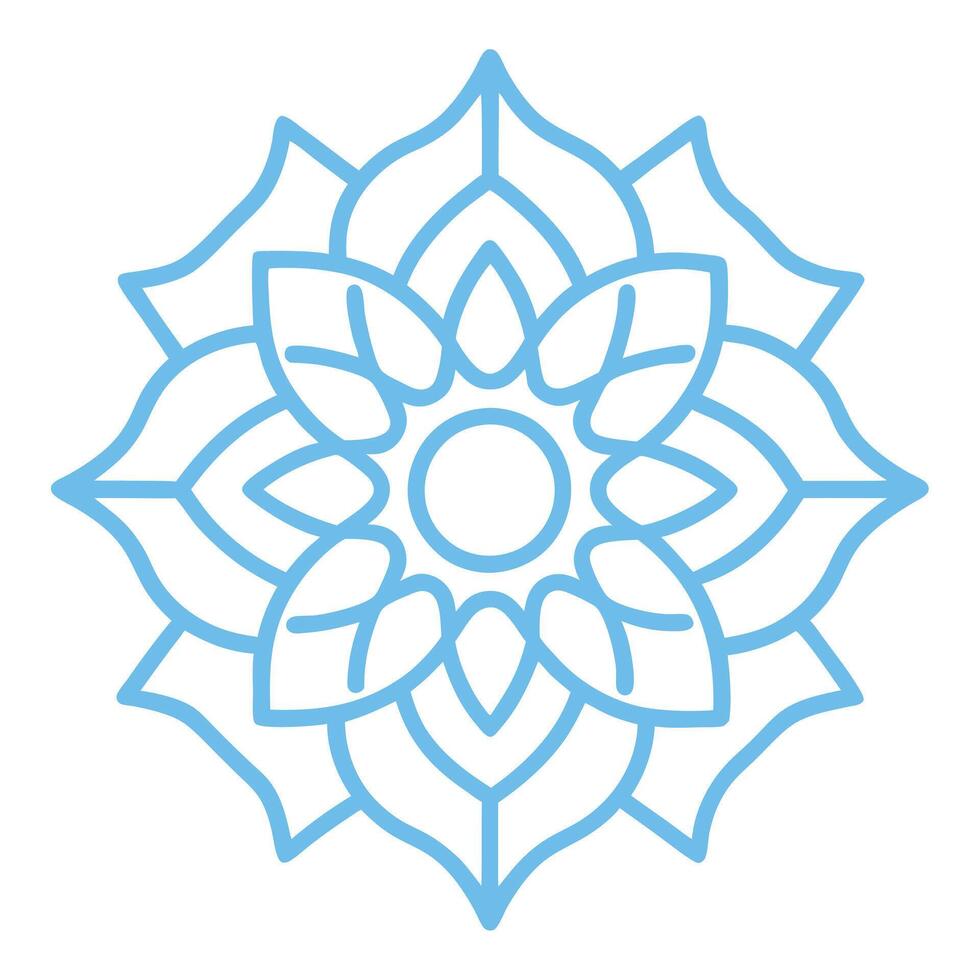 Floral Mandala Inspired by Islamic Decorative Art vector