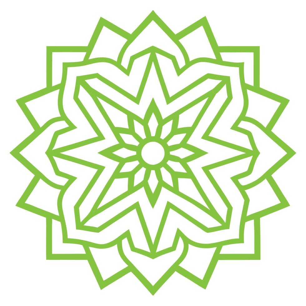 Ornamental Islamic Mandala Featuring Sacred Motifs vector