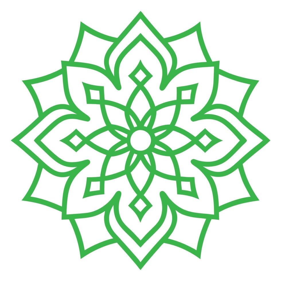 Abstract Islamic Mandala with Timeless Elegance vector