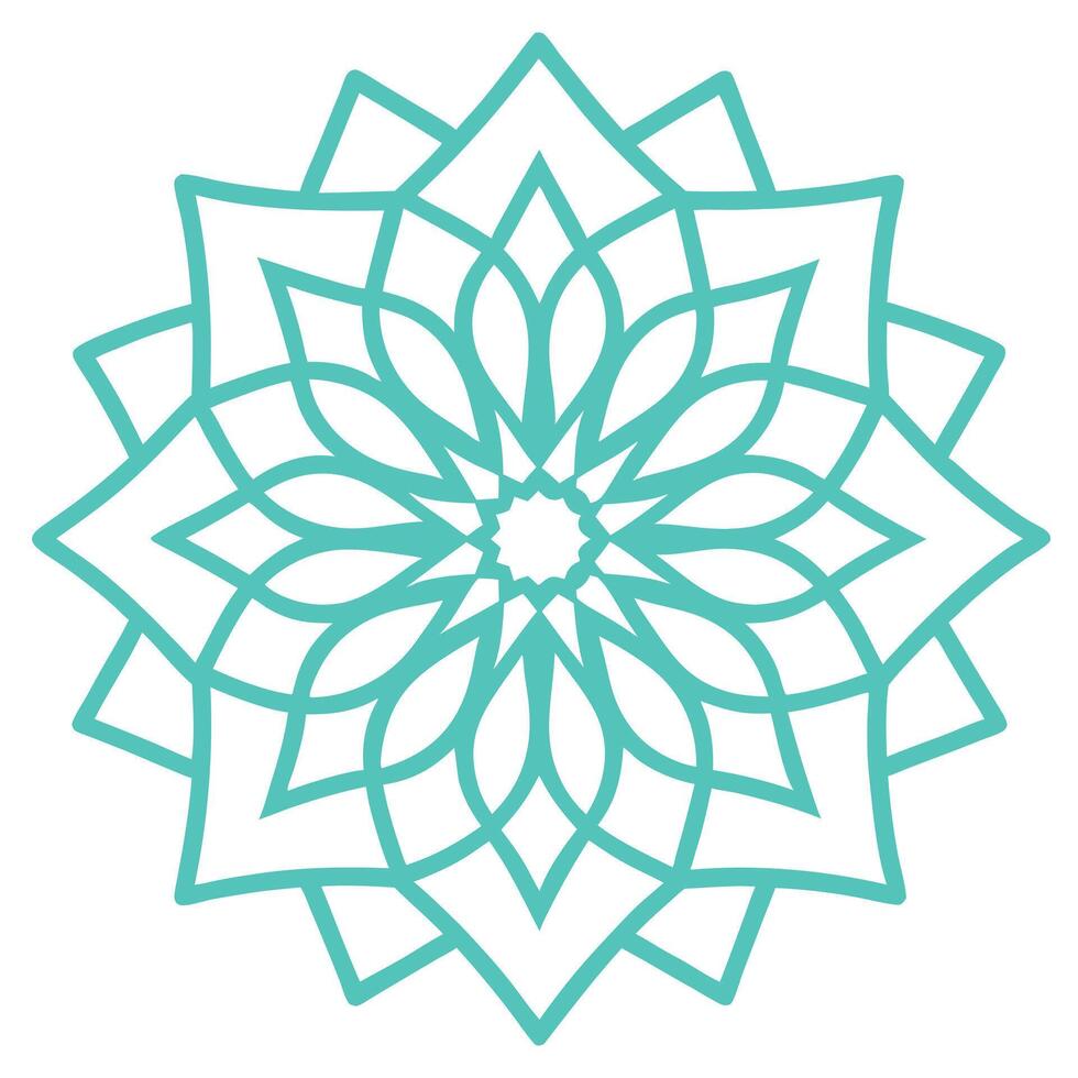Islamic Mandala Featuring Floral and Geometric Designs vector