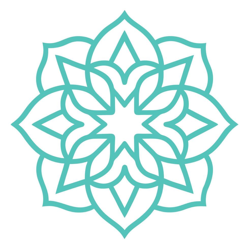 Ornamental Islamic Mandala Featuring Intricate Details vector