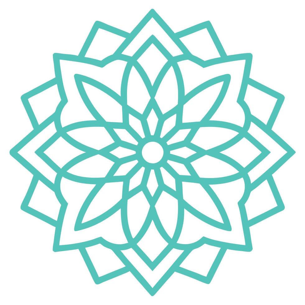 Elegant Islamic Mandala with Decorative Floral Motifs vector