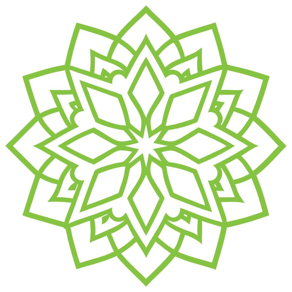 Floral Islamic Mandala with Symmetrical Patterns vector