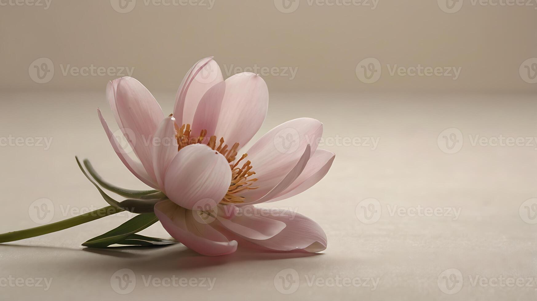 Pink rose fall at floor with a tiny light from windows background, macro view rose flower photo