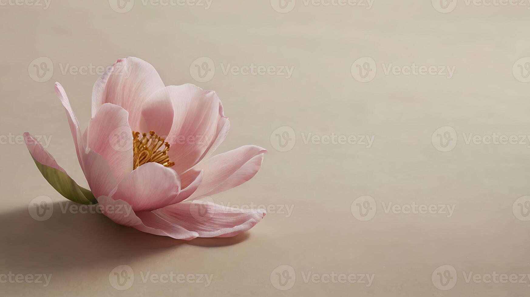 Pink rose fall at floor with a tiny light from windows background, macro view rose flower photo