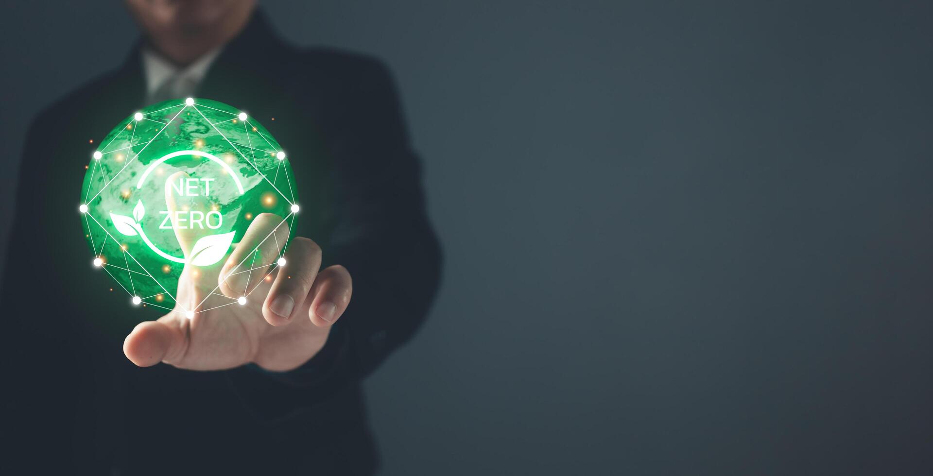 person touch technology icon to save energy,and reduce global warming,ecology friendly investment,ESG environment social governance,nature green Business Innovation and Sustainable Development concept photo