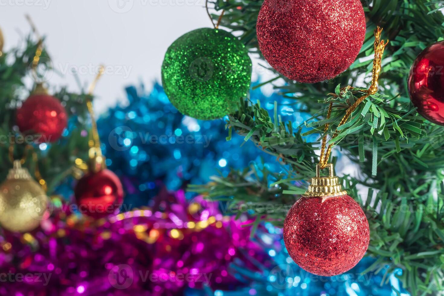 Christmas decorations on a tree photo
