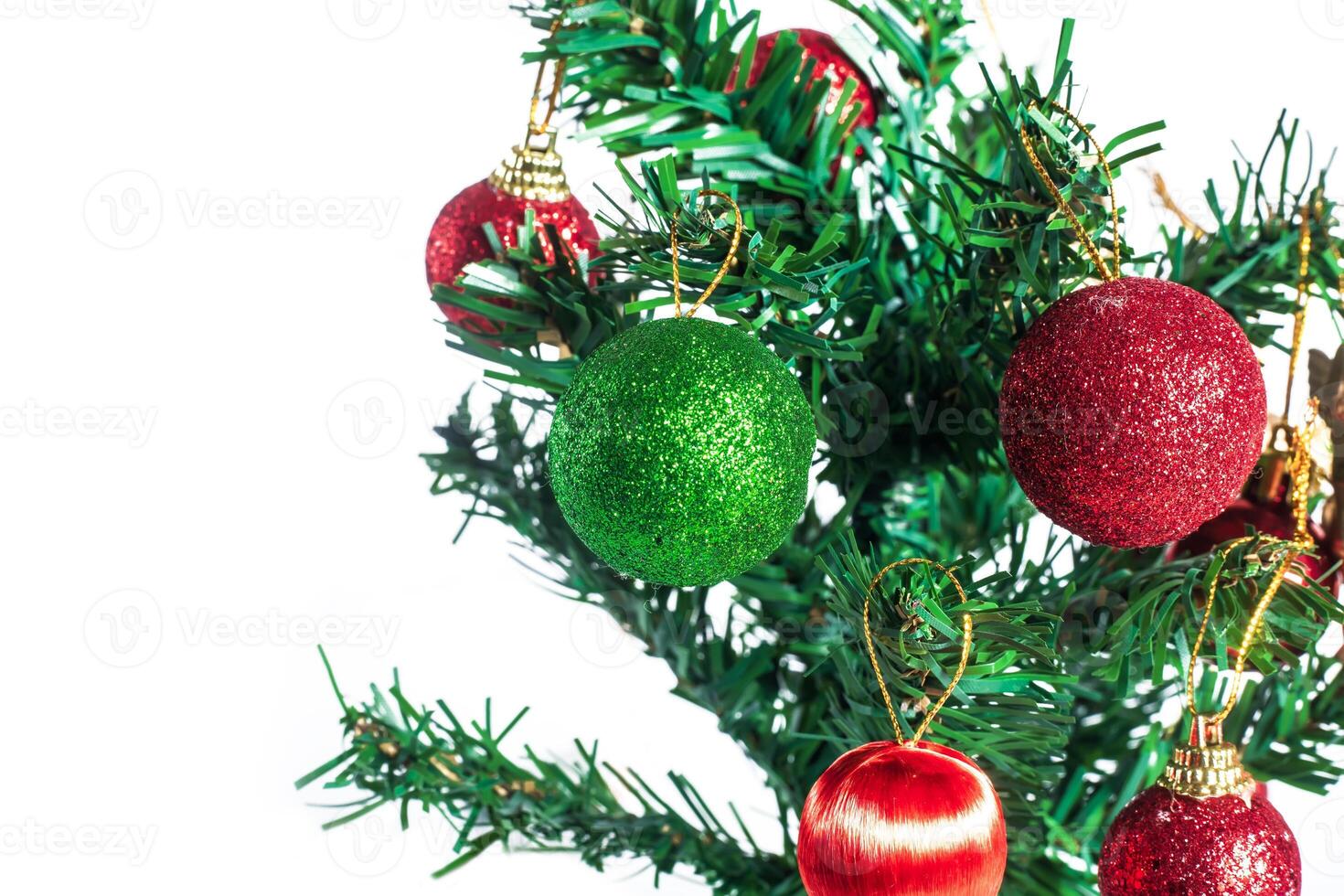 Christmas tree with ornaments photo