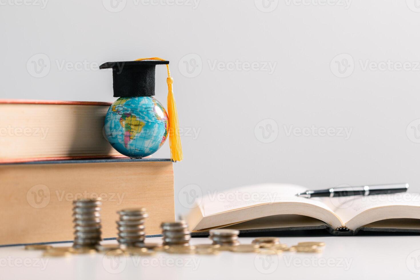 Studying abroad as part of a global education program offers students valuable learning experiences and personal development during their time in college. stock, plan, goal, target, book, degree photo
