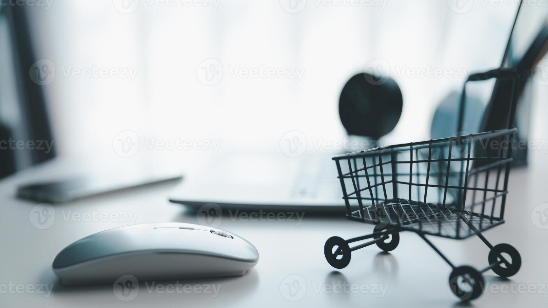 In realm of e-business, effective marketing strategies drive online commerce, encouraging customers to fill their carts and complete purchases during cyberspace shopping sales. development, cart photo