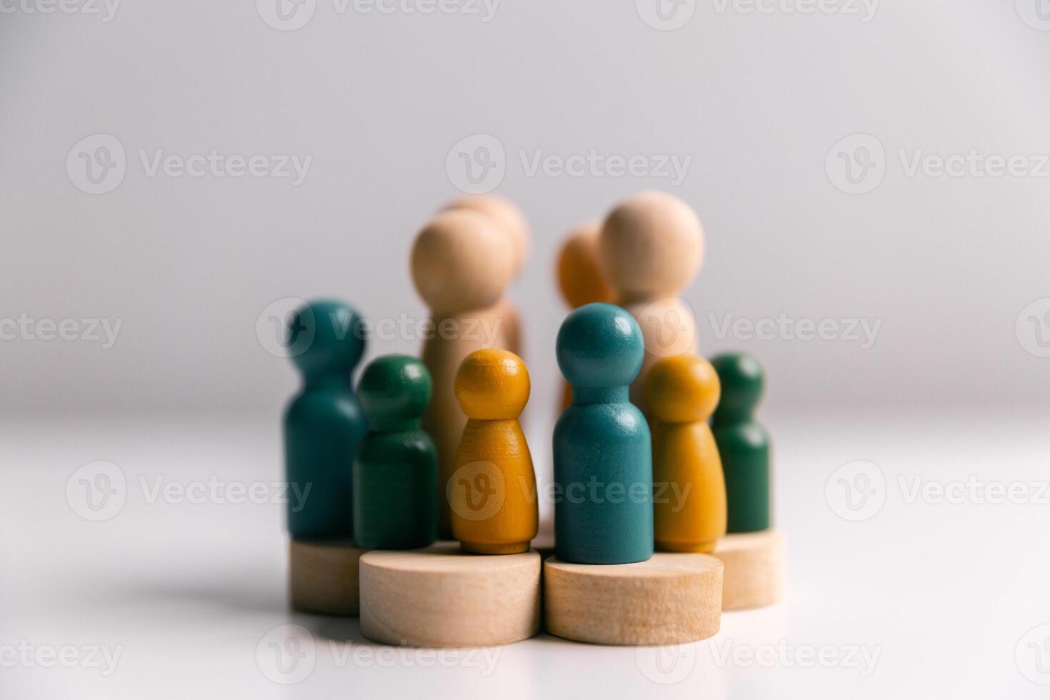 Faces of friends reflect cultural diversity in an abstract form, including ethnic diversity, acceptance, and individuality, promoting cooperation and employment opportunities among ethnic groups. photo