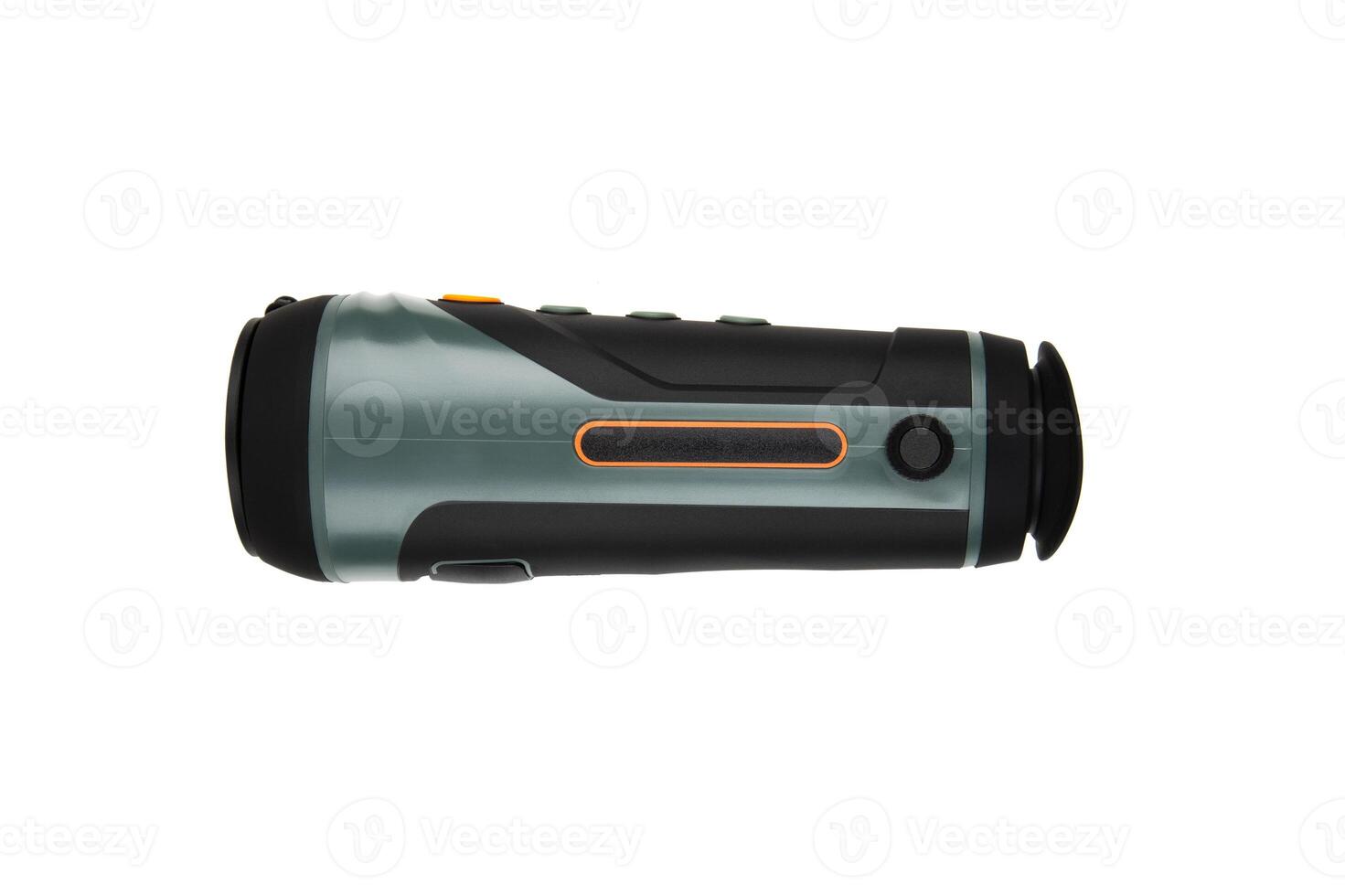 Modern monocular thermal imager isolate on a white background. A device for fixing thermal radiation. photo