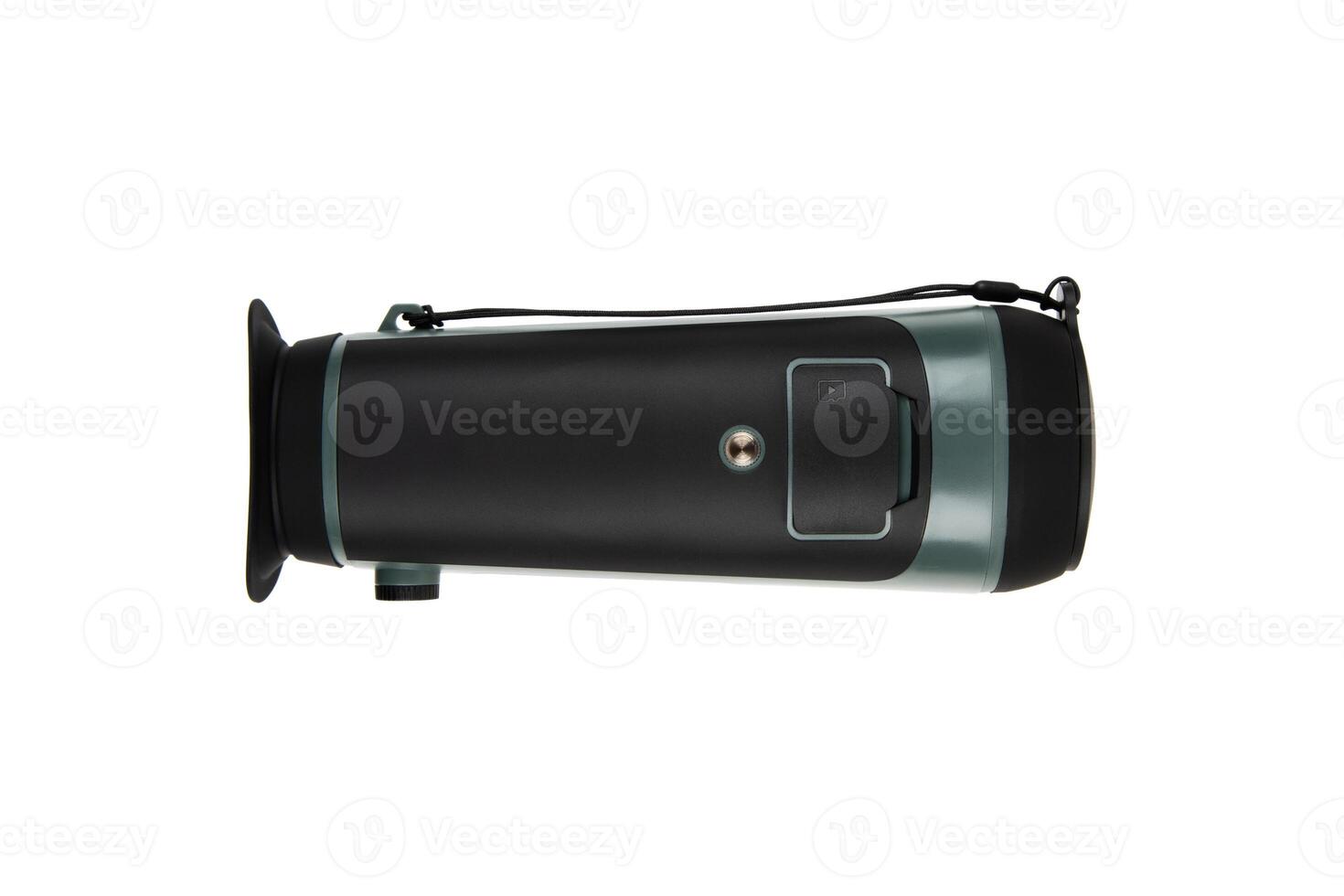Modern monocular thermal imager isolate on a white background. A device for fixing thermal radiation. photo