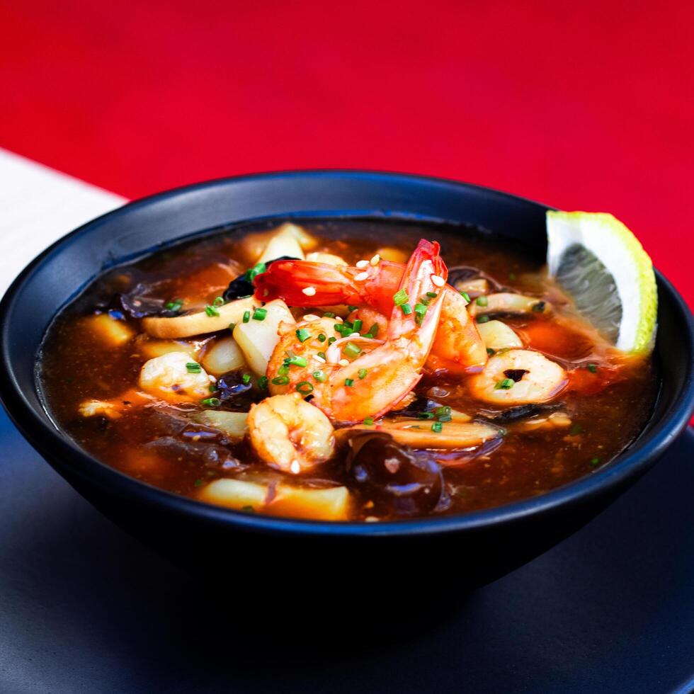 Asian Soup with Seafood photo