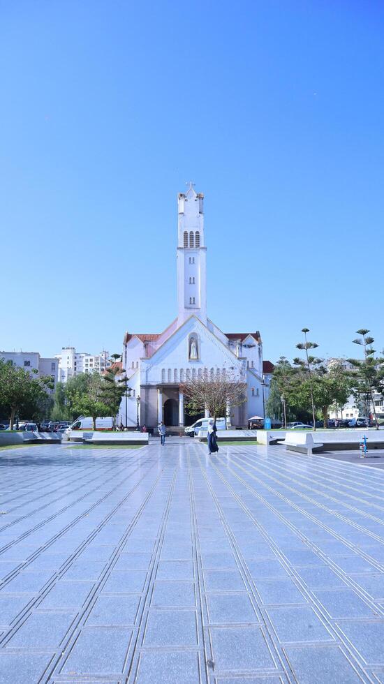 An Old Church in a Square in the Heart of Tangier photo