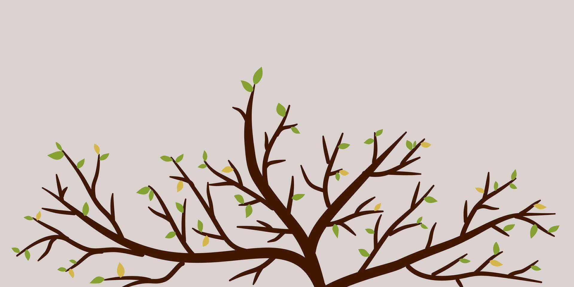 Autumn branches of trees front. Dry branches rustic plants silhouette abstract. Branch tree woods for decorative ornament, card and paper. vector