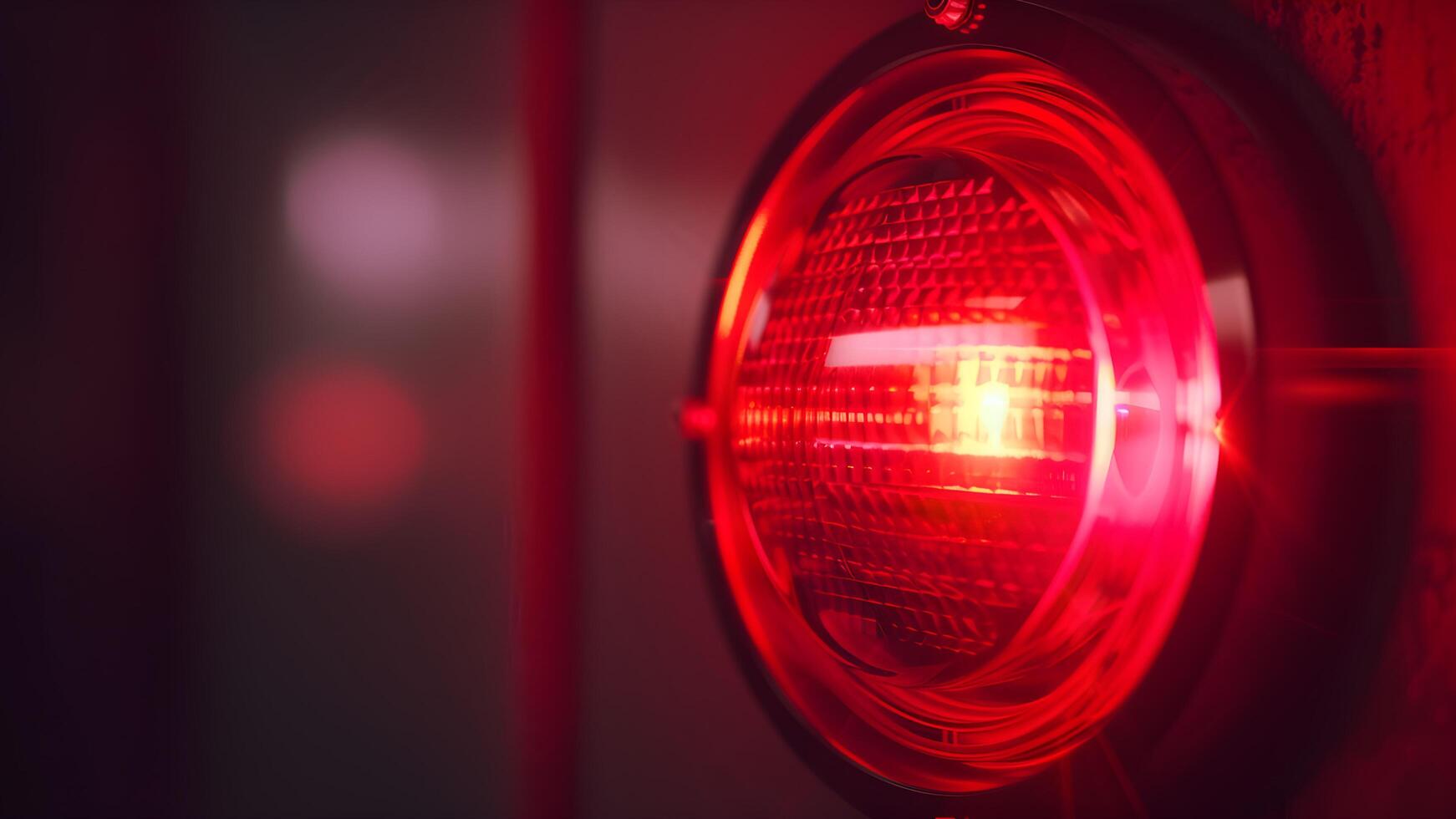 Emergency light on wall photo