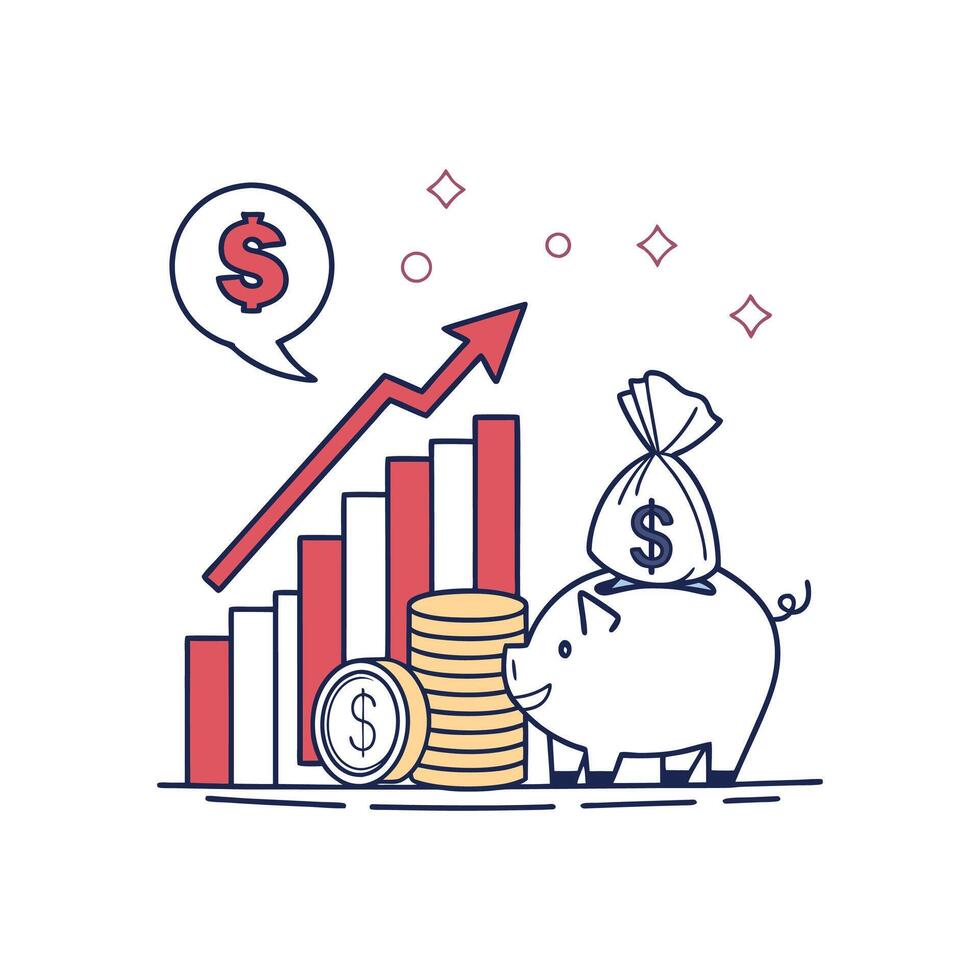 business and finance icons vector