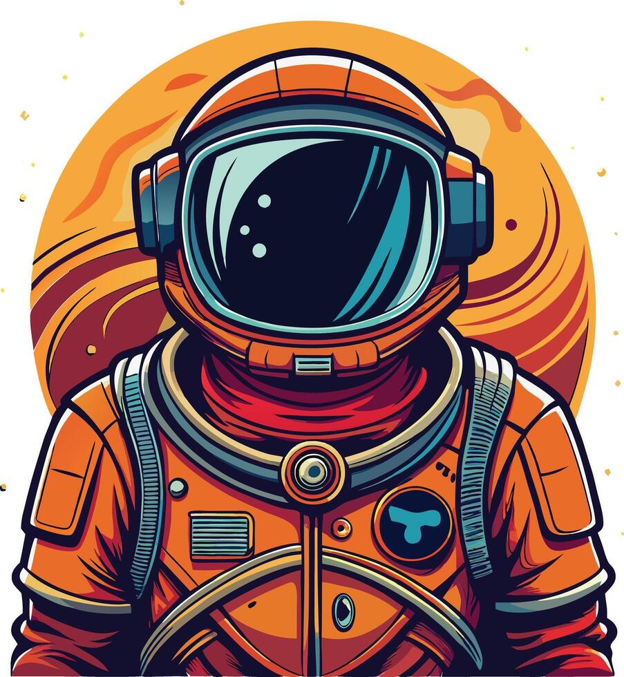 Astronaut illustration art vector