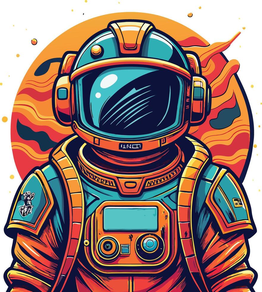 astronaut in a space vector