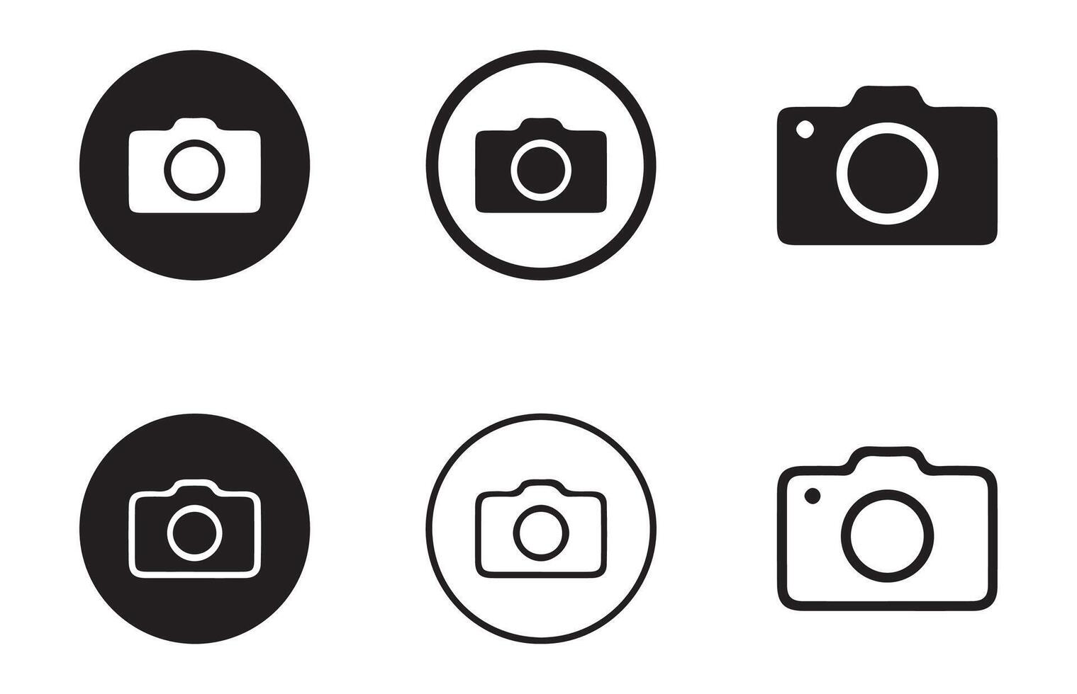 Icons of photography, image, photo gallery, and photo camera. Illustration EPS 10 vector