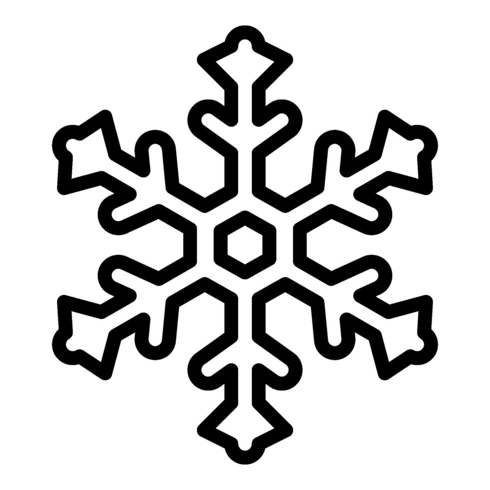 snowflake line icon vector