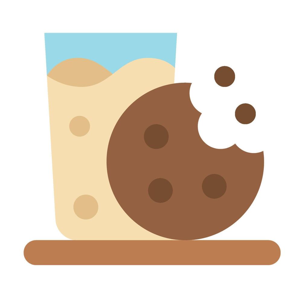 cookies and milk icon vector