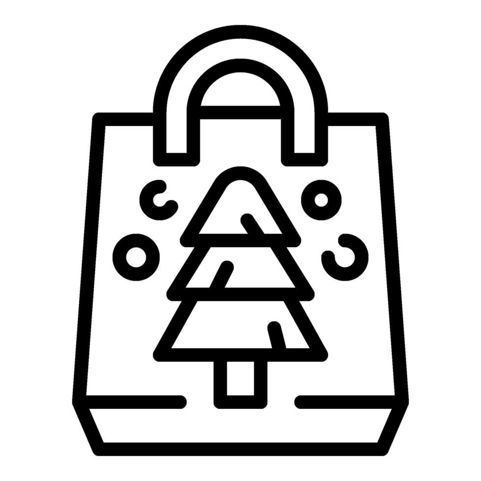shopping bag line icon vector